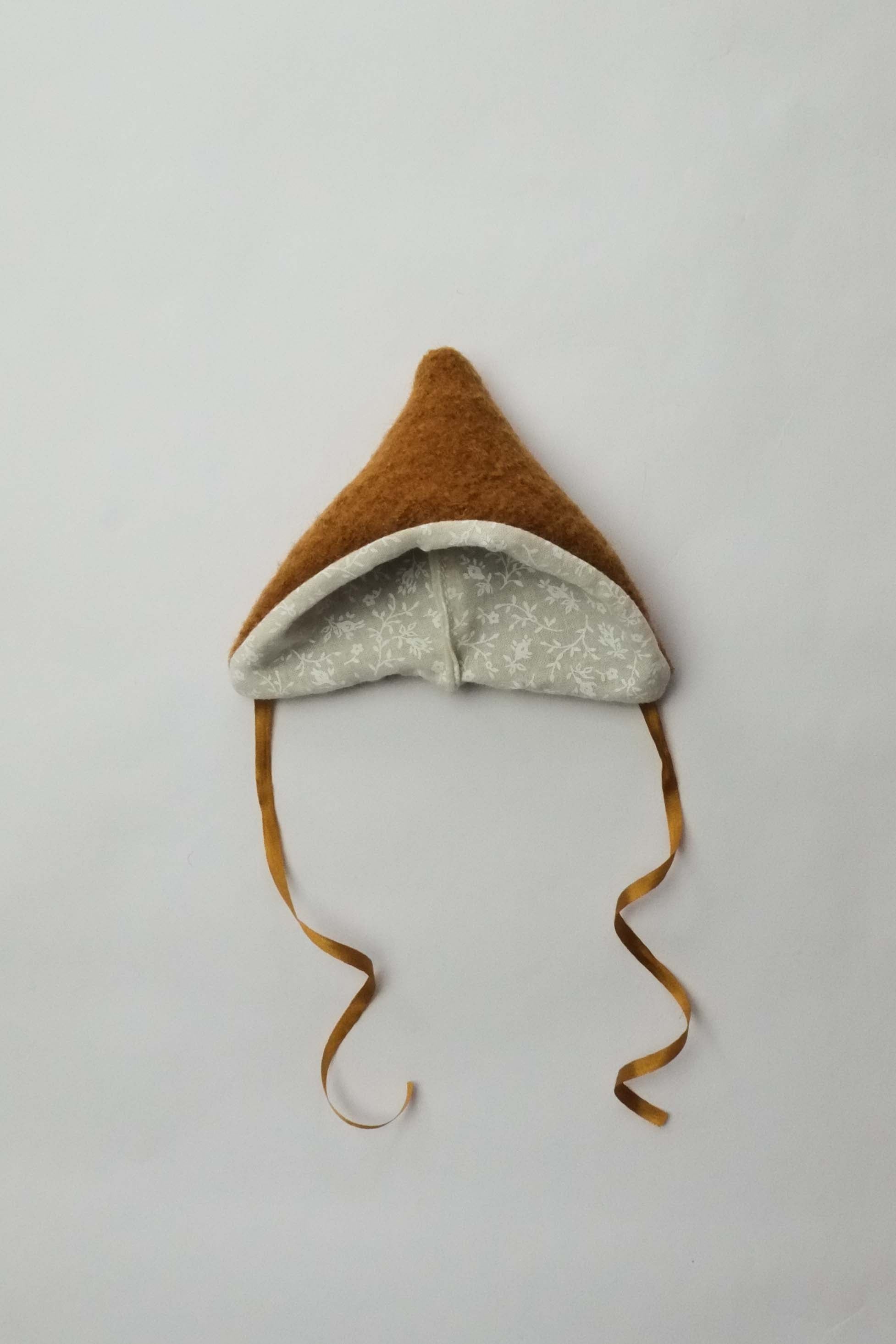 Doll Hat | Mustard Wool w/ Silk Ribbons