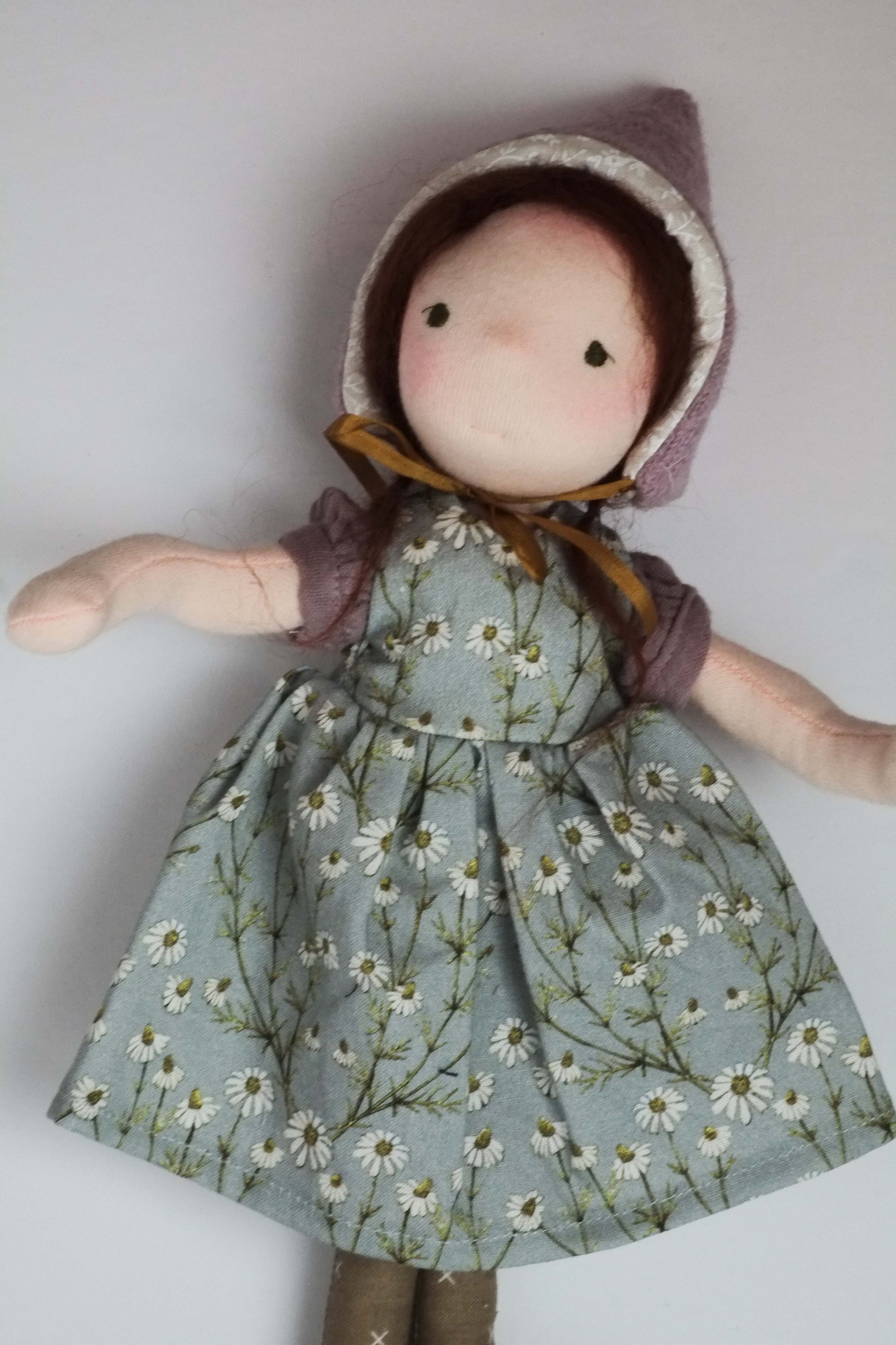 Doll Hat | Lilac Wool w/ Silk Ribbons