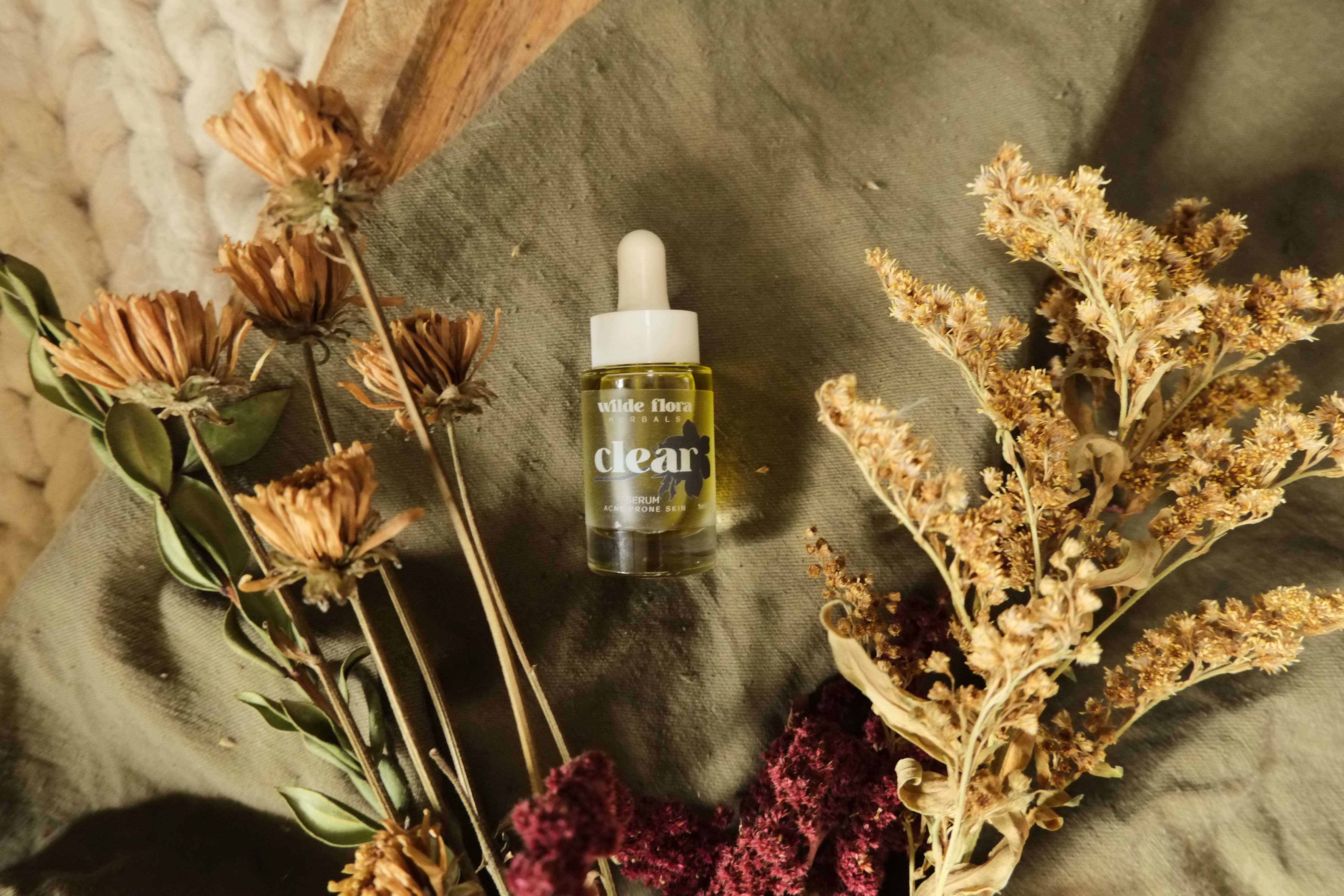 Herbal Serums for Acne, Dull Skin, Mature Skin and Dermatitis