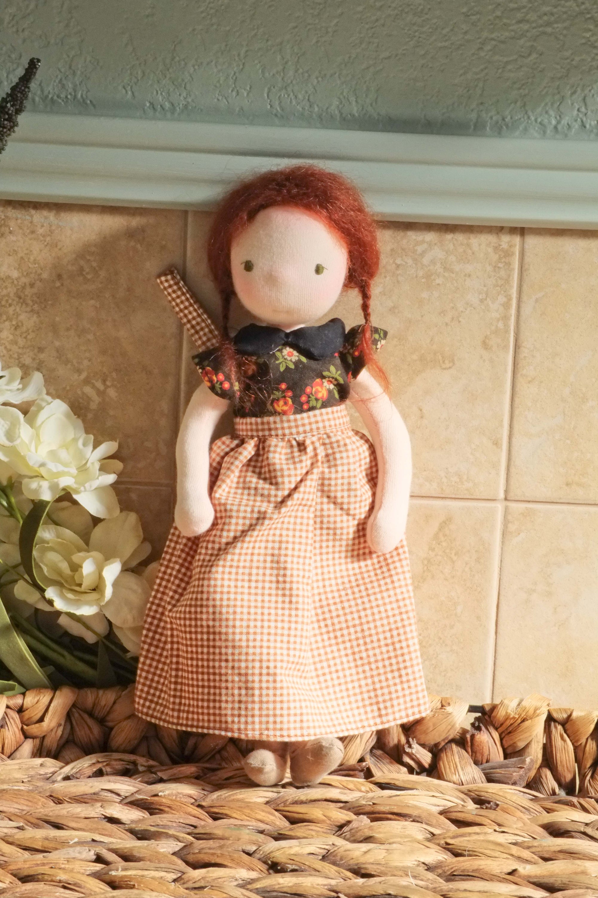 Nicolette | Redhead Fair Natural Fiber Wool Doll