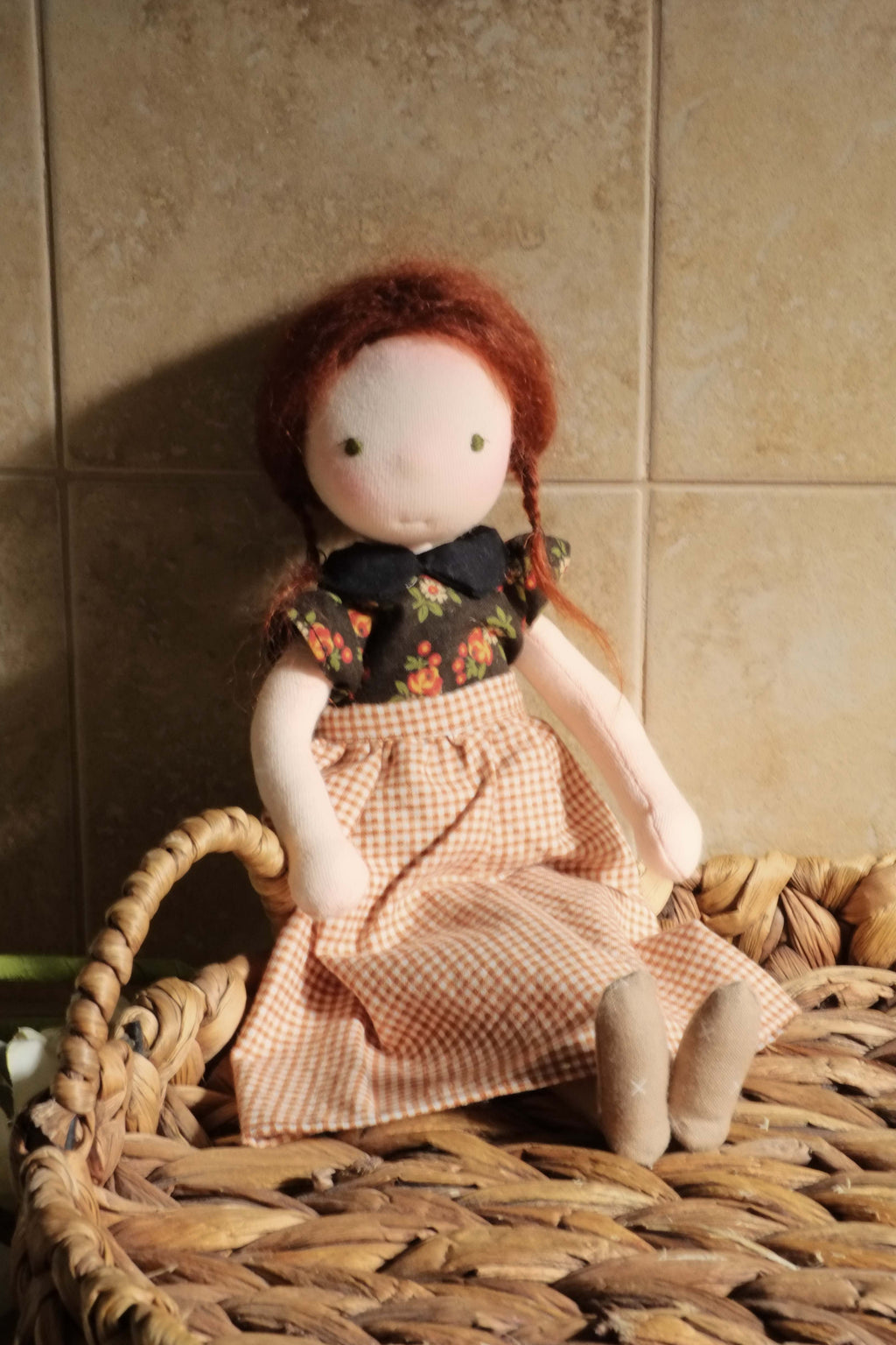 Nicolette | Redhead Fair Natural Fiber Wool Doll