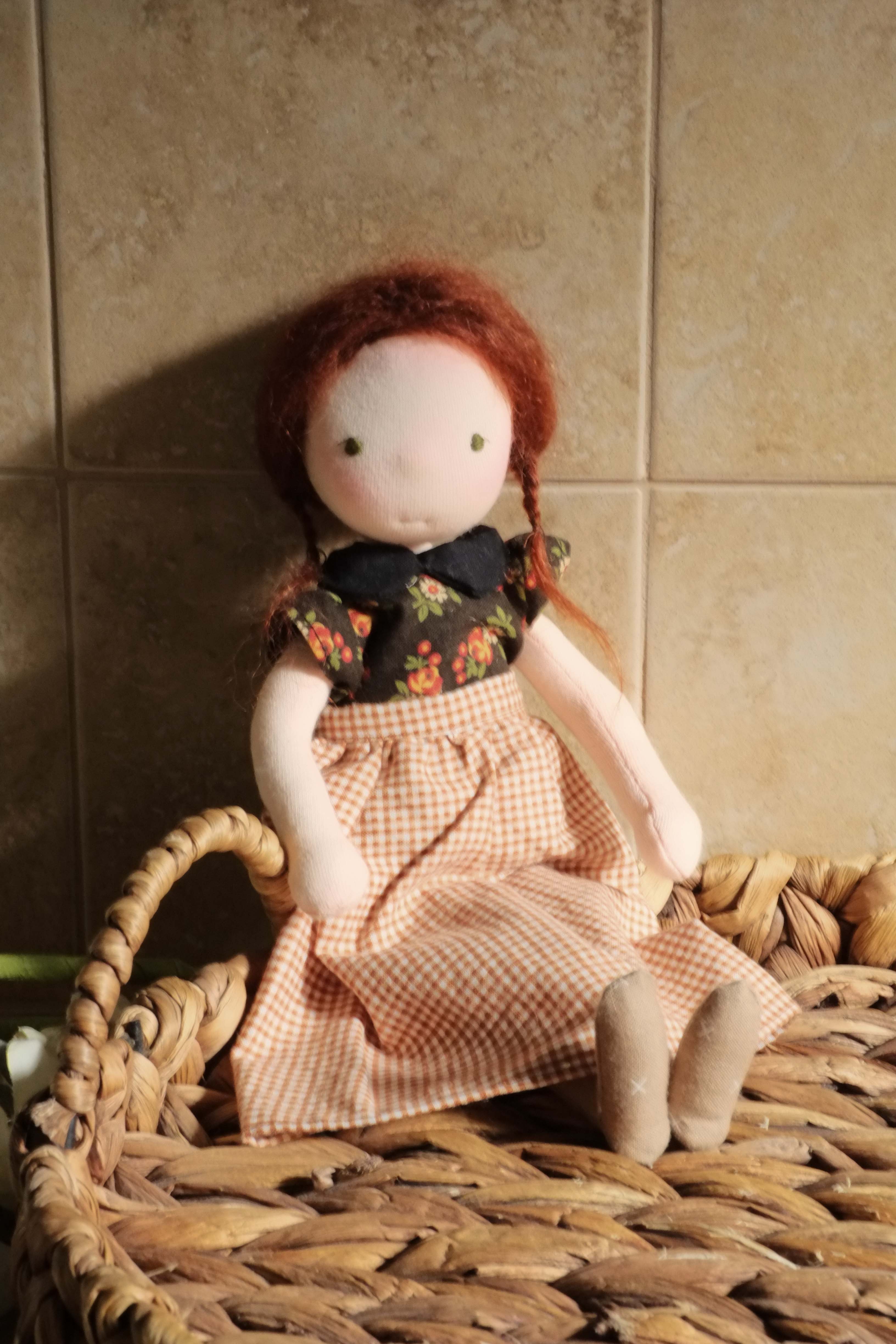 Nicolette | Redhead Natural Fiber Wool Doll