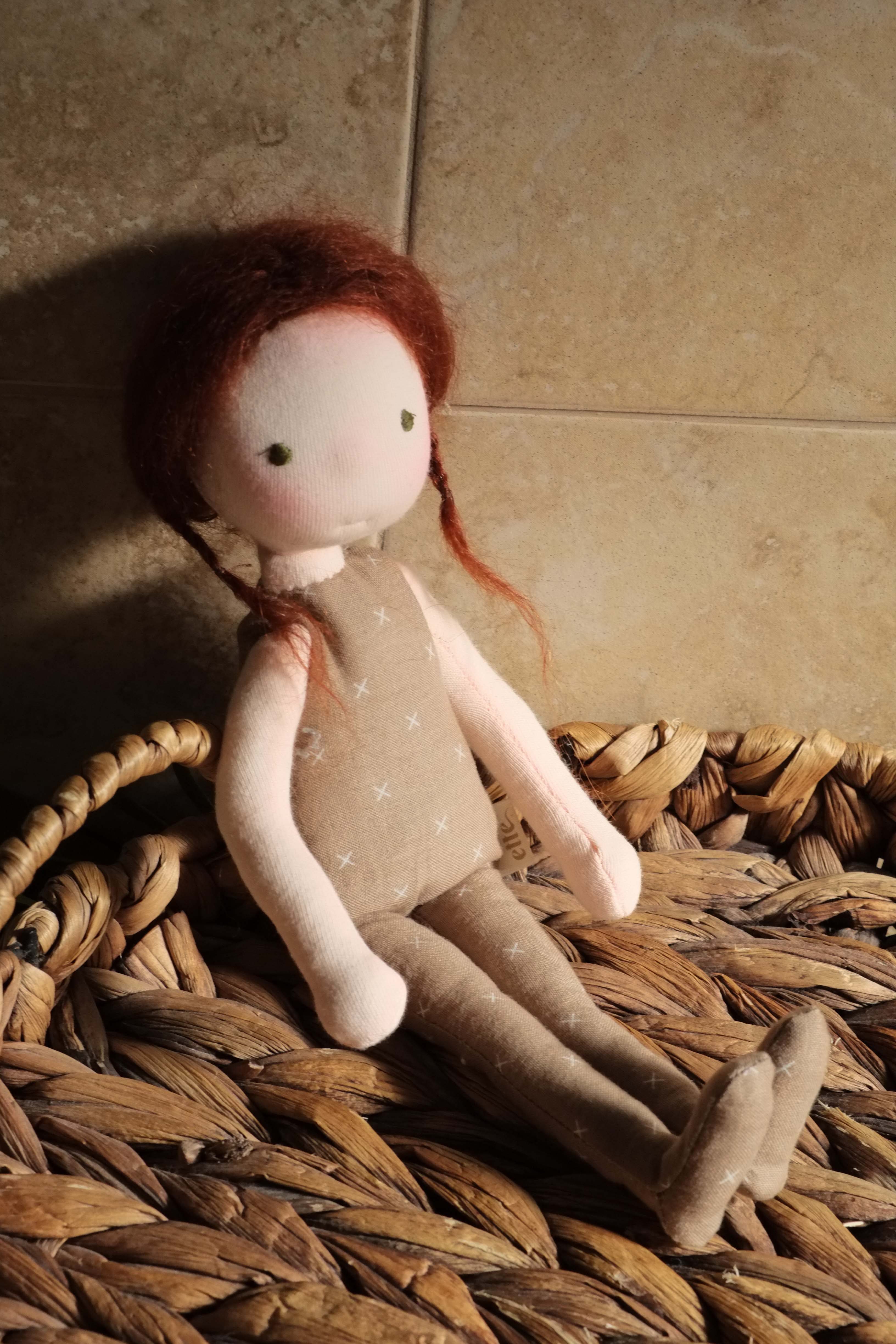 Nicolette | Redhead Natural Fiber Wool Doll