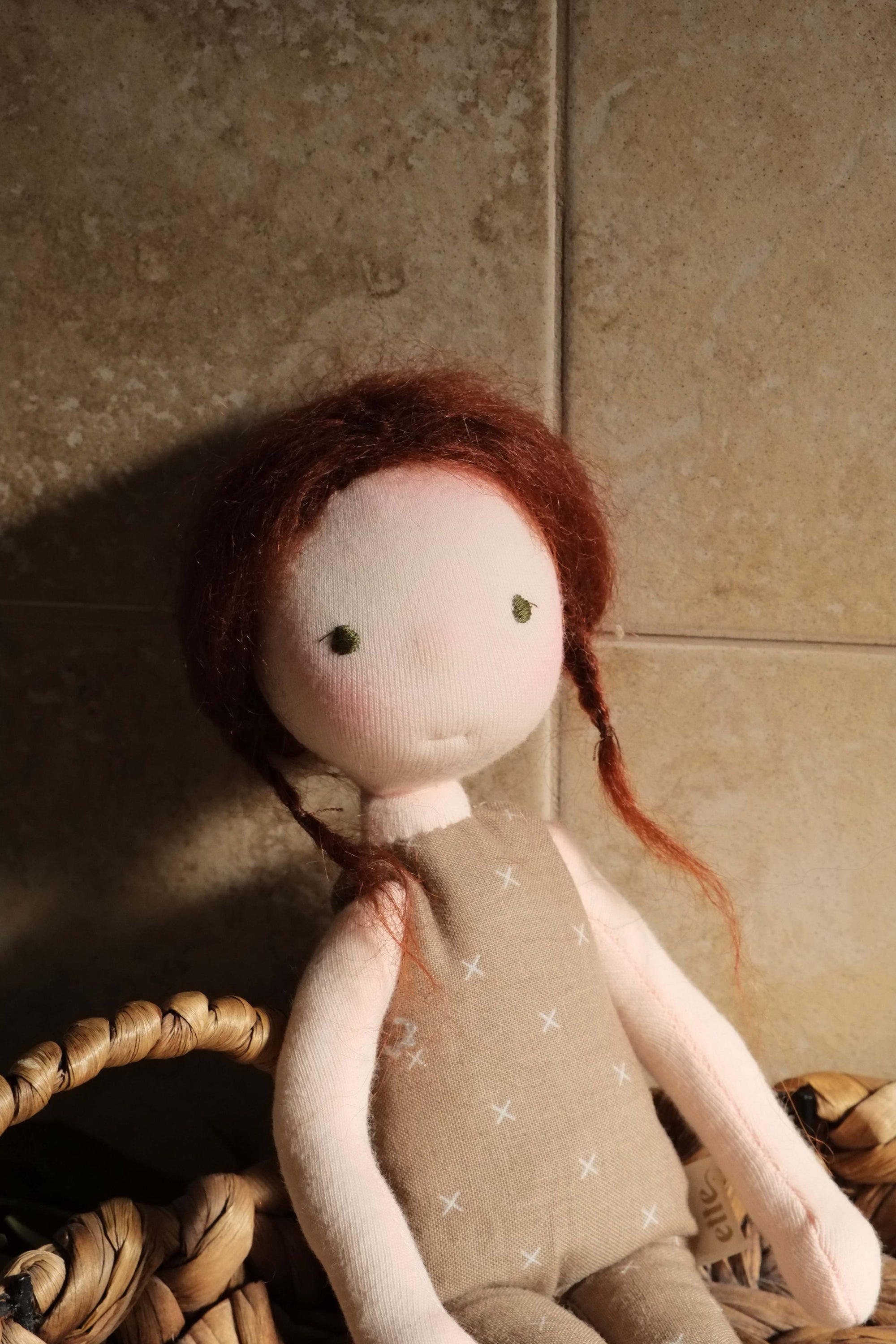 Nicolette | Redhead Fair Natural Fiber Wool Doll