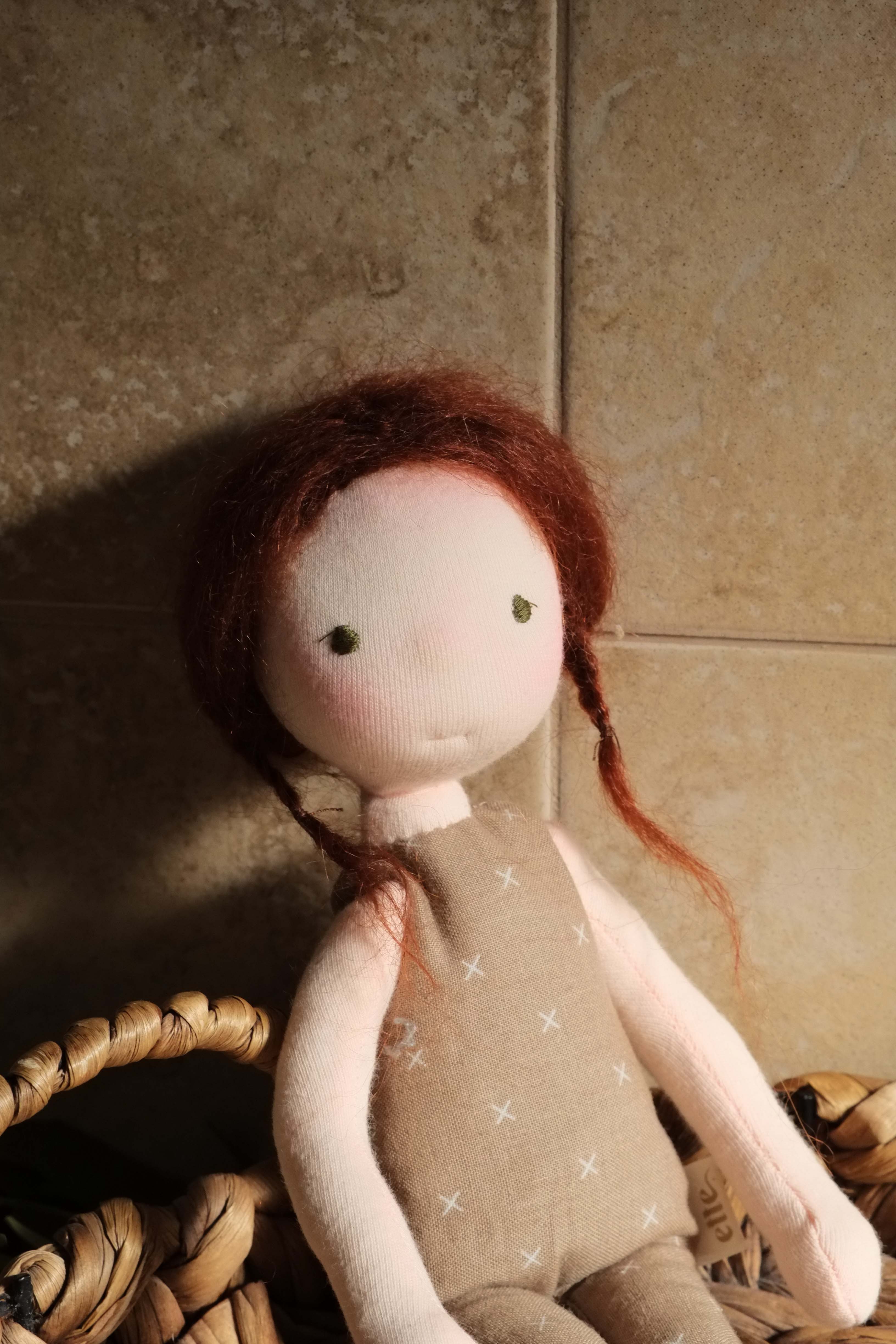 Nicolette | Redhead Natural Fiber Wool Doll