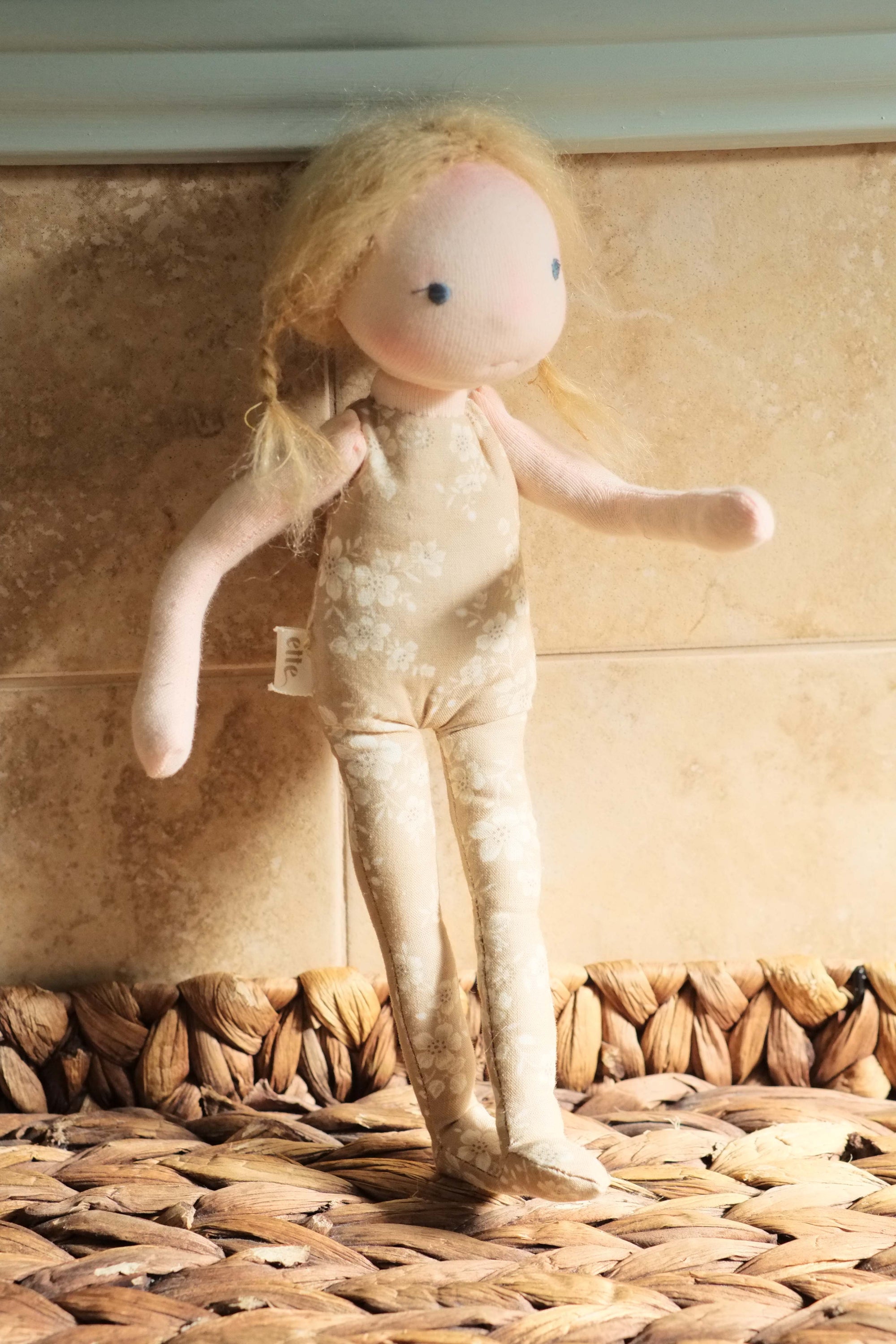 Jeanette | Blonde Natural Fiber Wool Doll