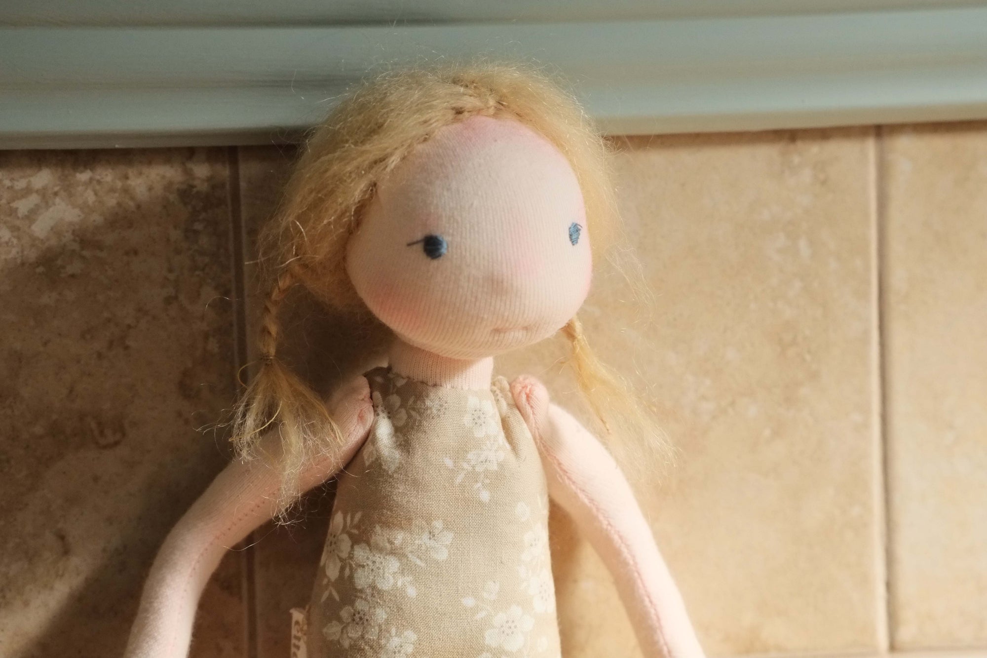 Jeanette | Blonde Natural Fiber Wool Doll