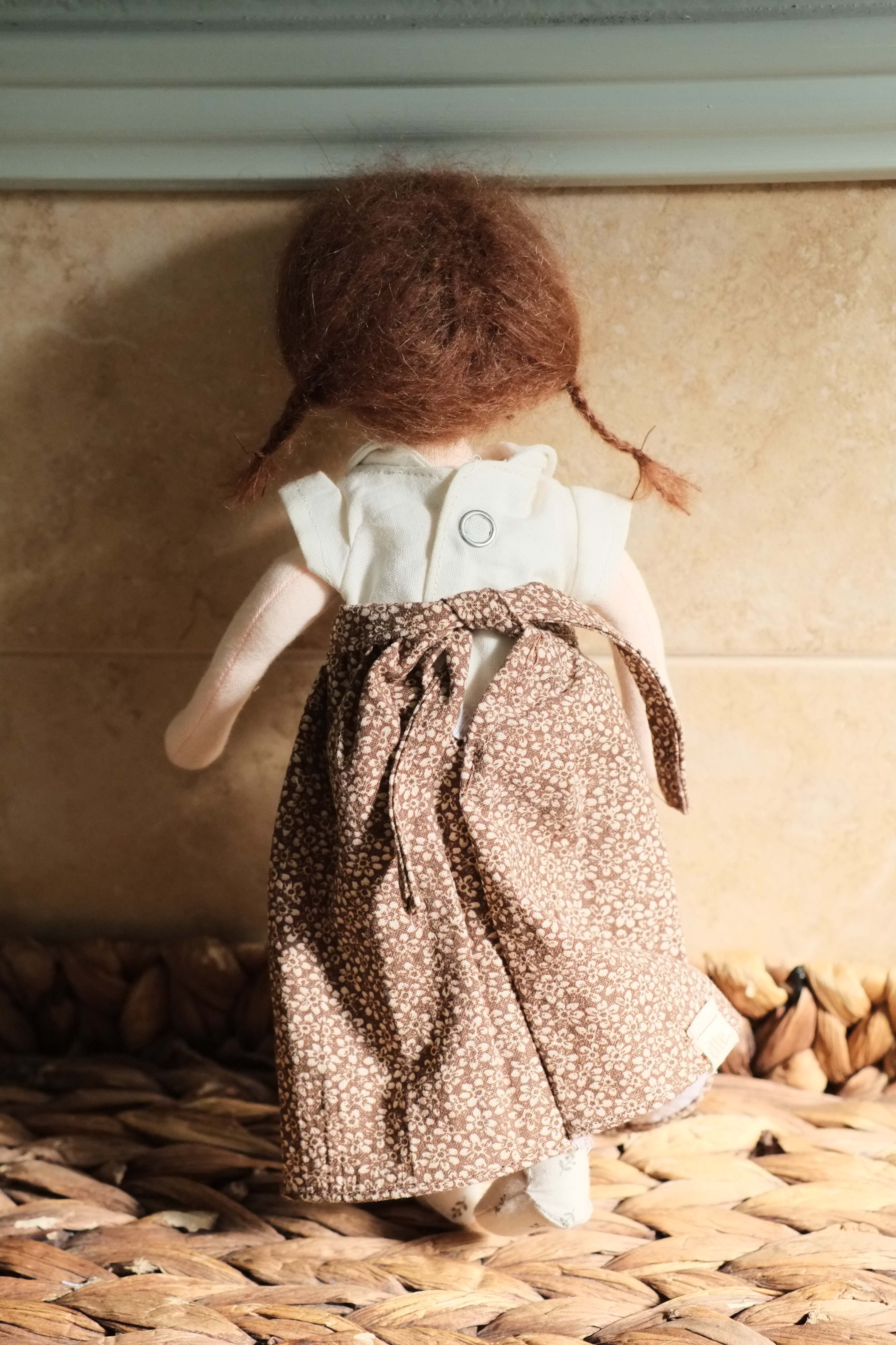 Juliette | Brunette Natural Fiber Wool Doll