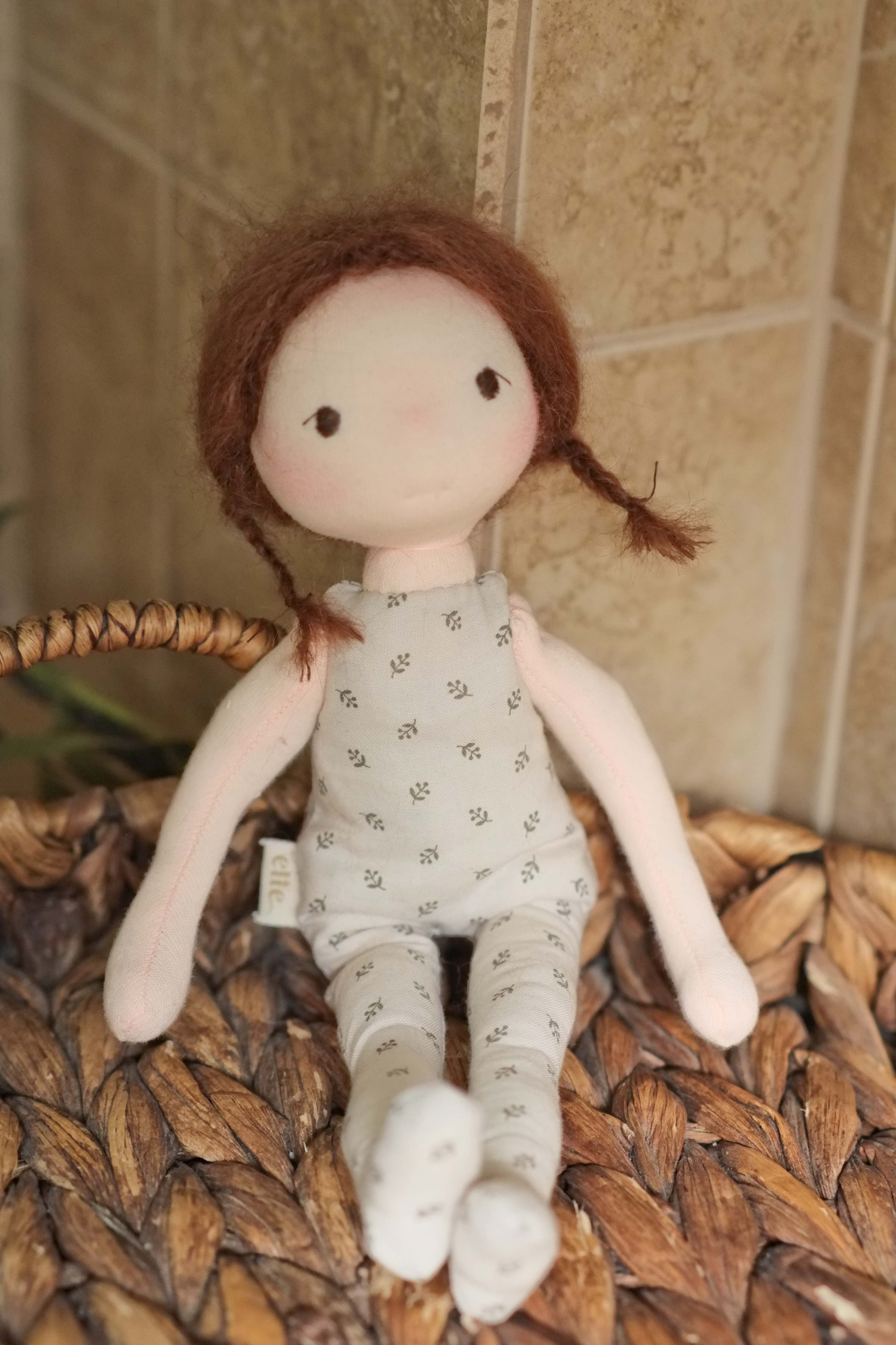 Juliette | Brunette Natural Fiber Wool Doll