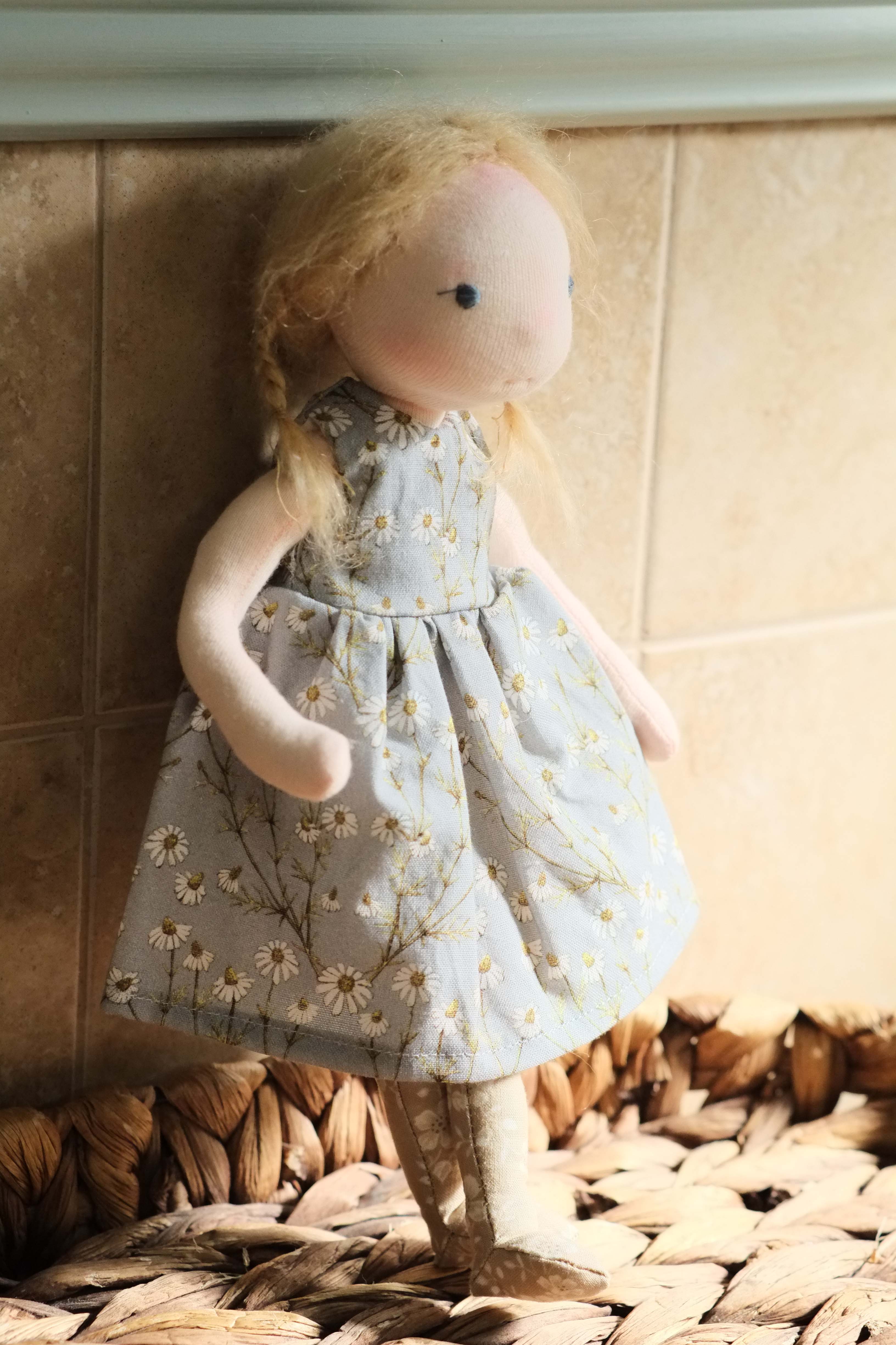 Doll Dress | Blue Floral