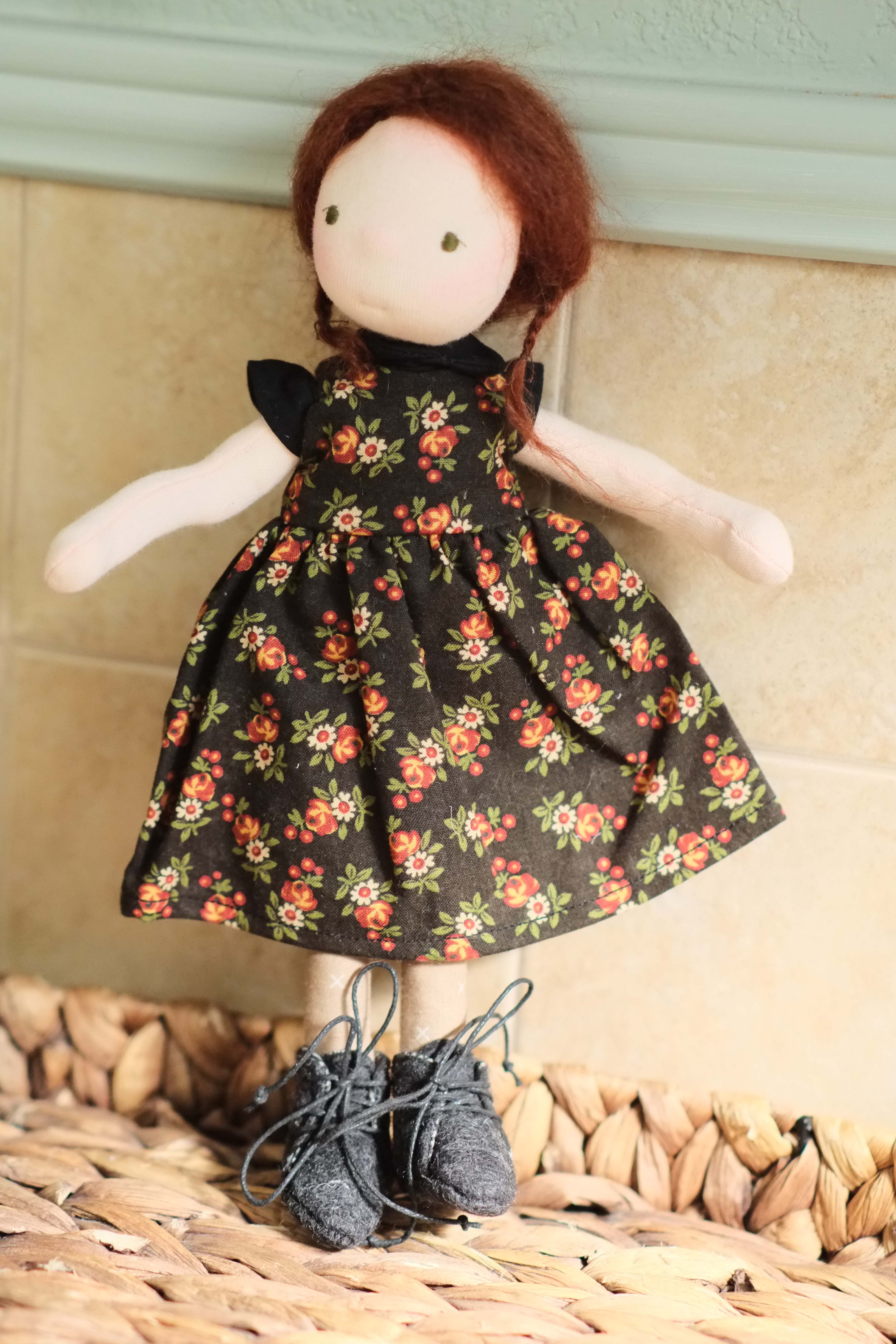 Doll Shirt | Black Collared Blouse