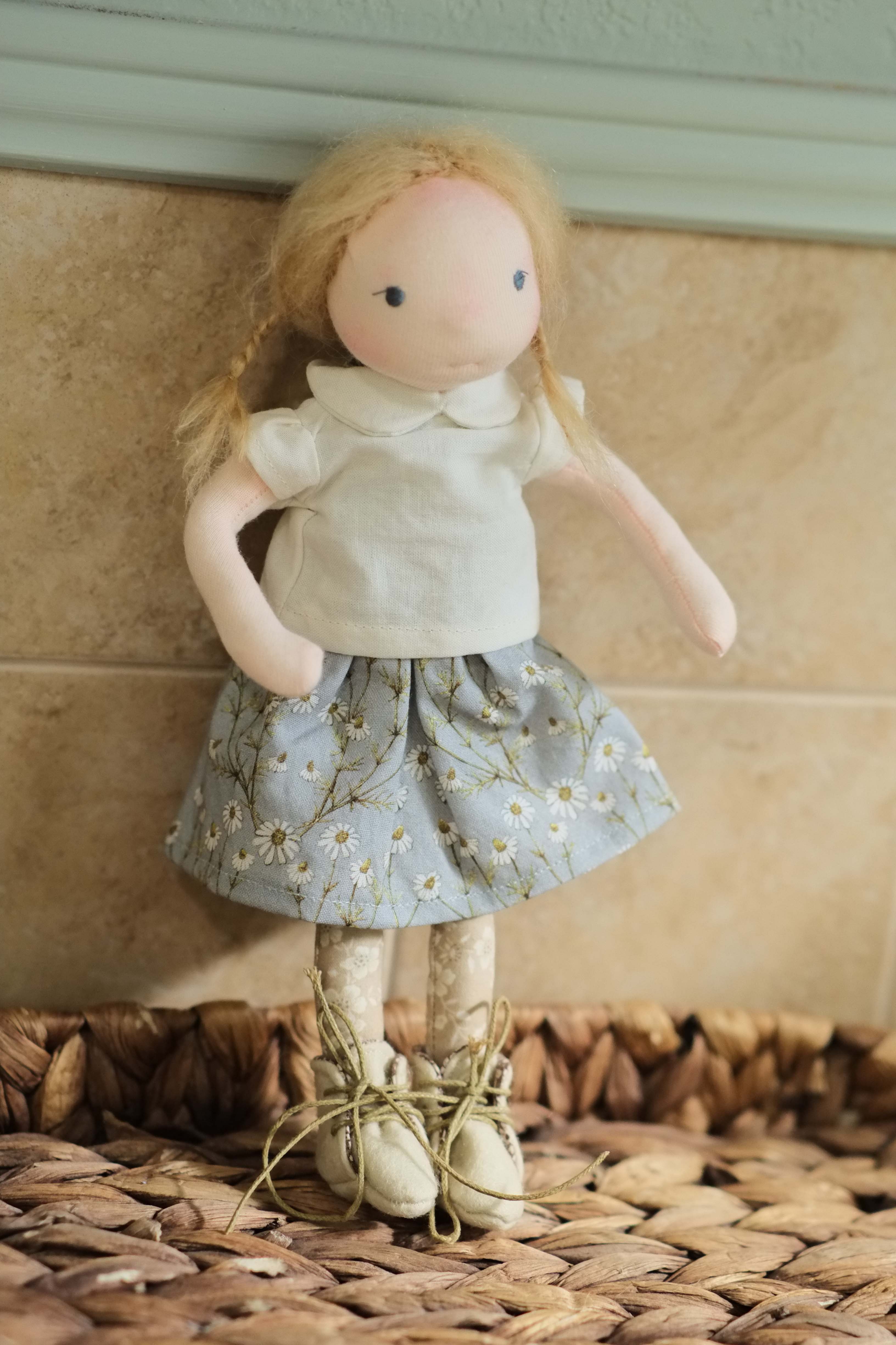 Doll Dress | Blue Floral