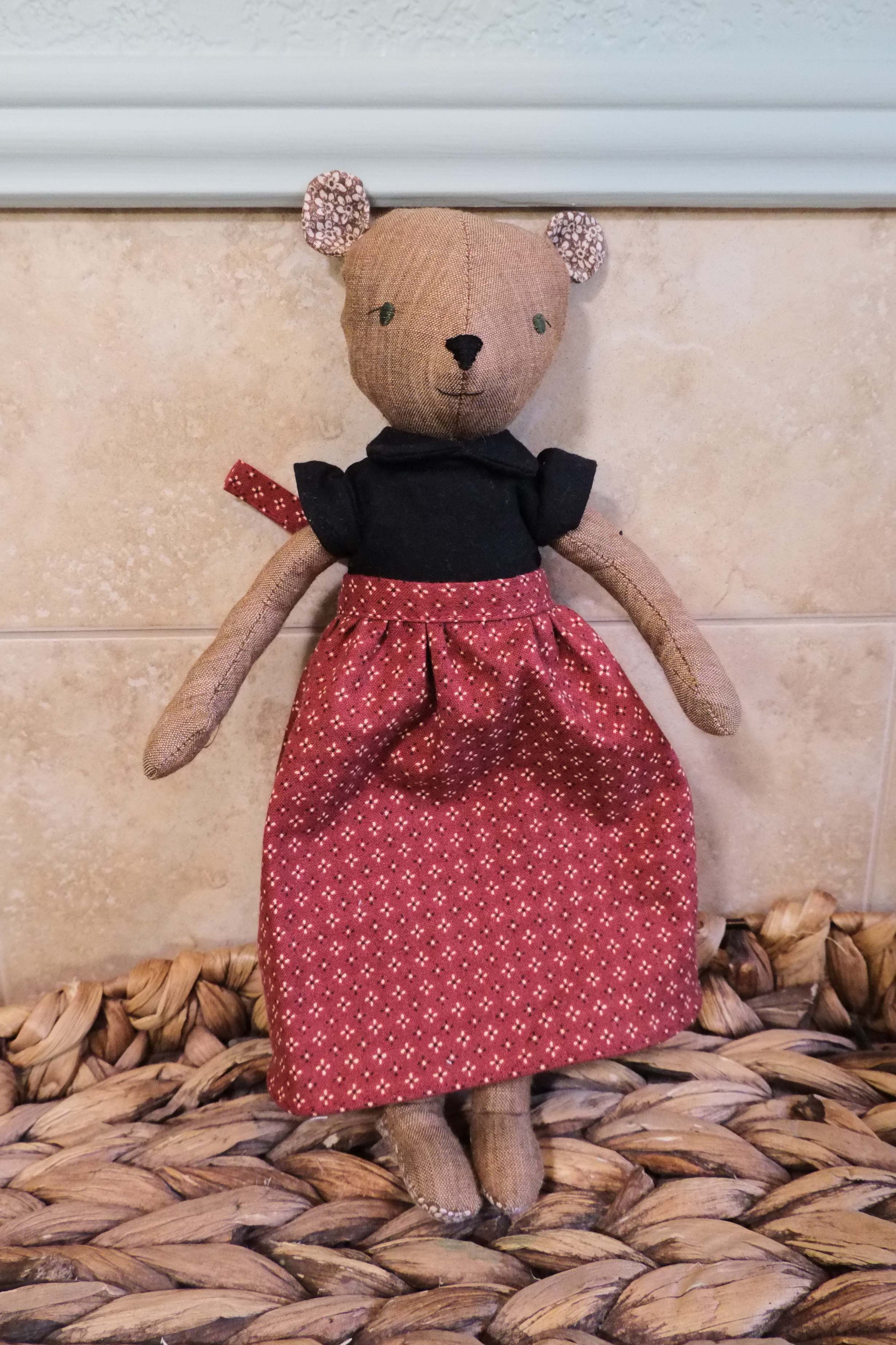 Doll Skirt | Red Gingham