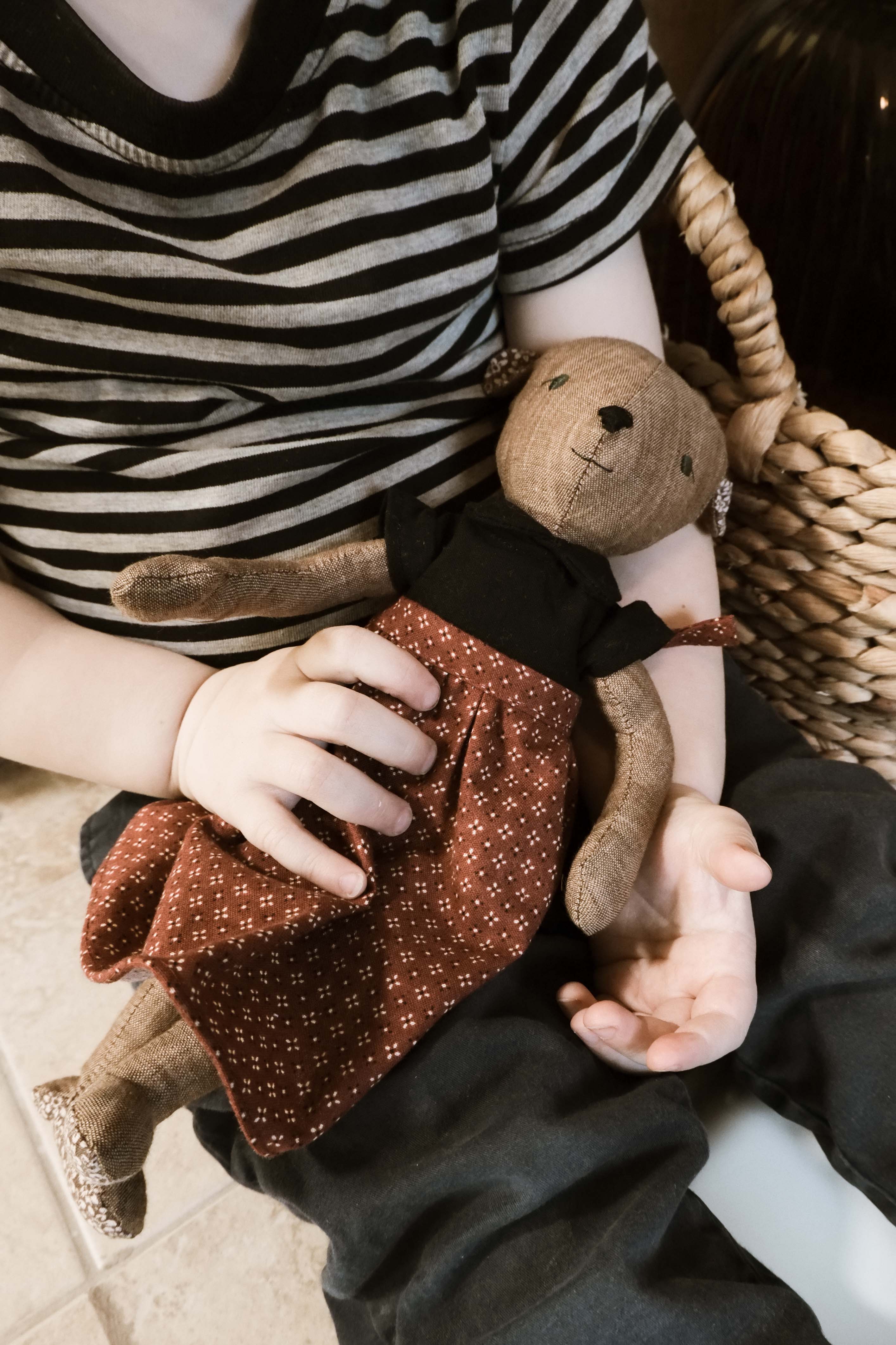 Bernadette/Bernie | Bear Natural Fiber Wool Doll