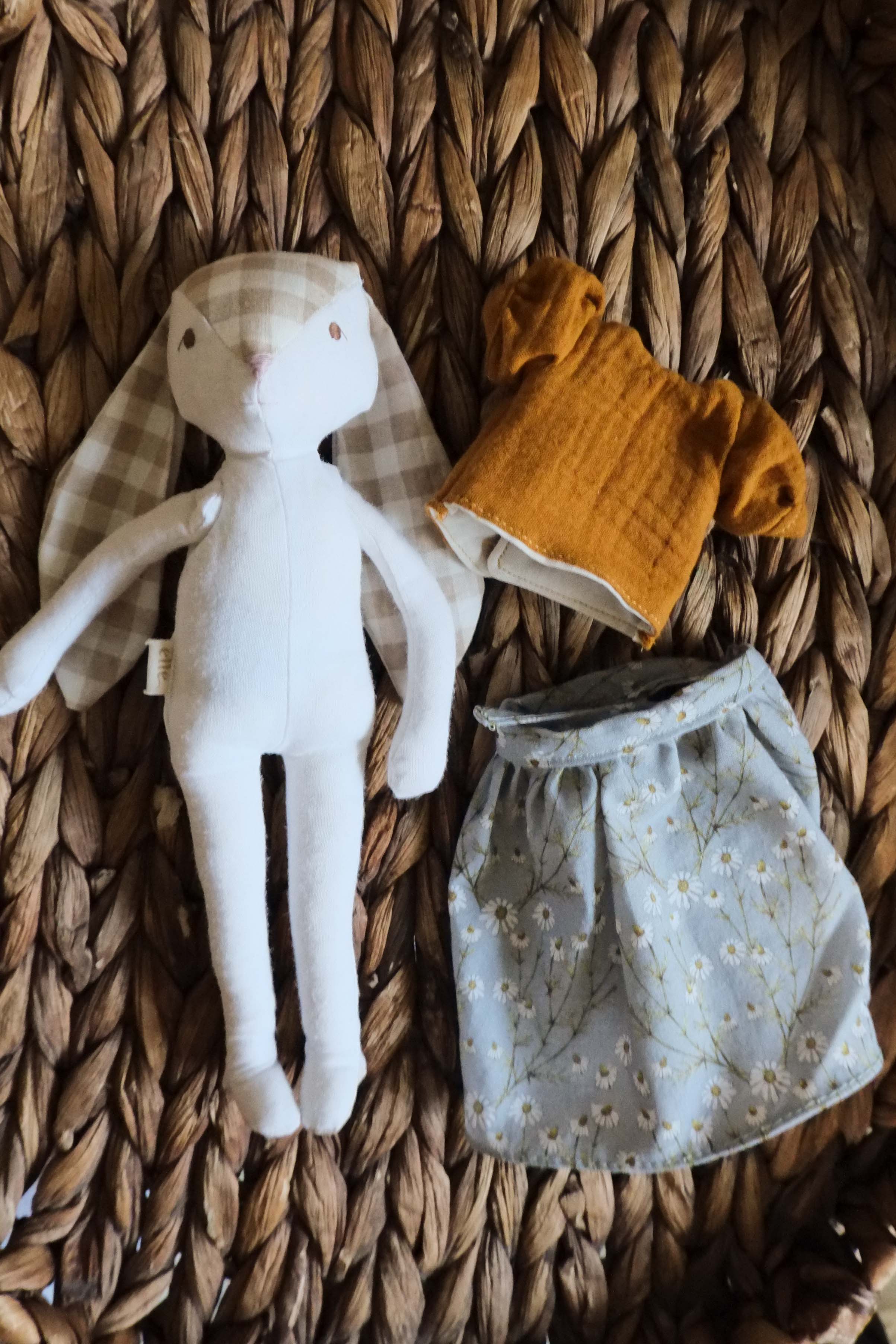 Harriette | Bunny Natural Fiber Wool Doll