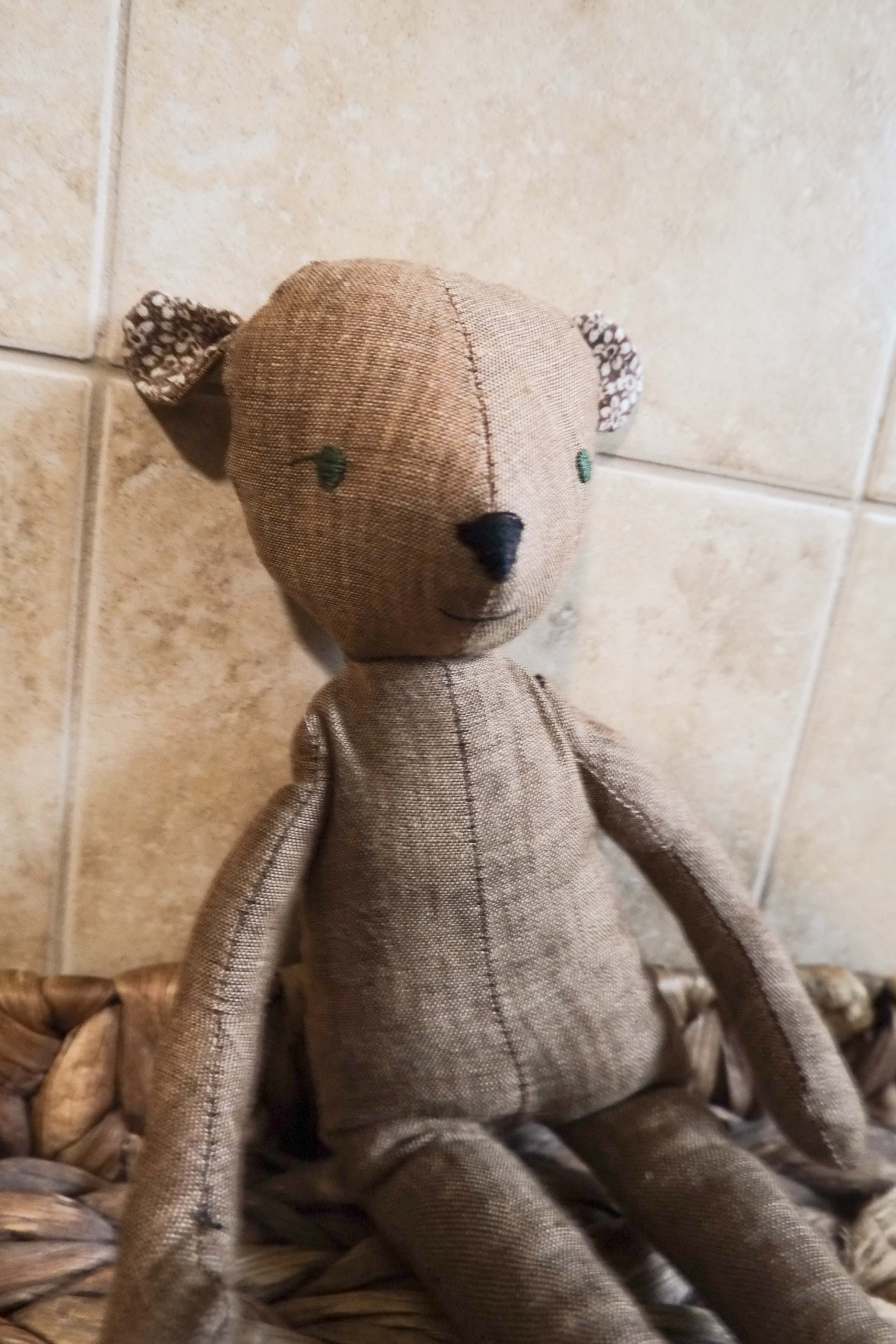 Bernadette/Bernie | Bear Natural Fiber Wool Doll