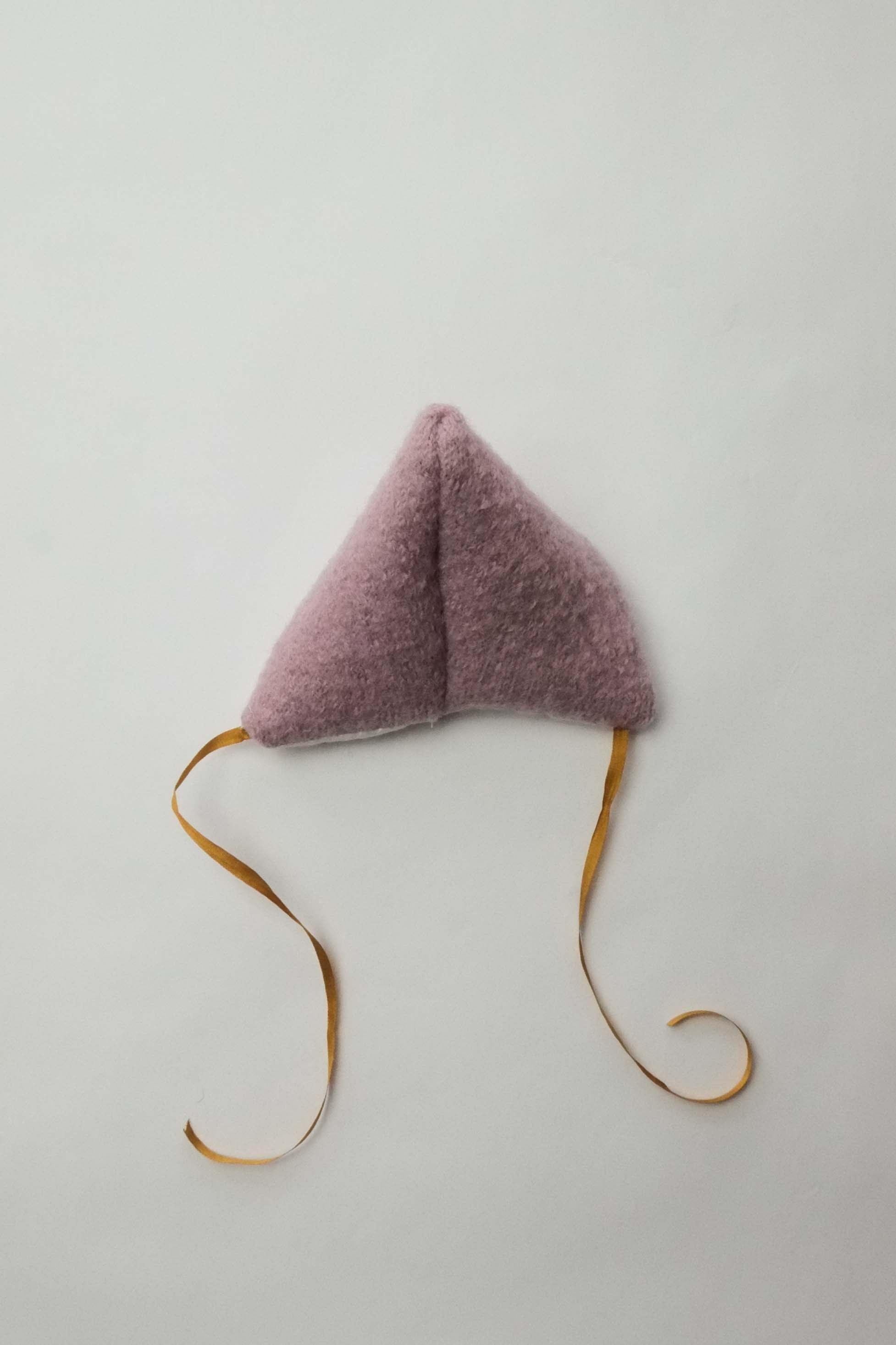 Doll Hat | Lilac Wool w/ Silk Ribbons