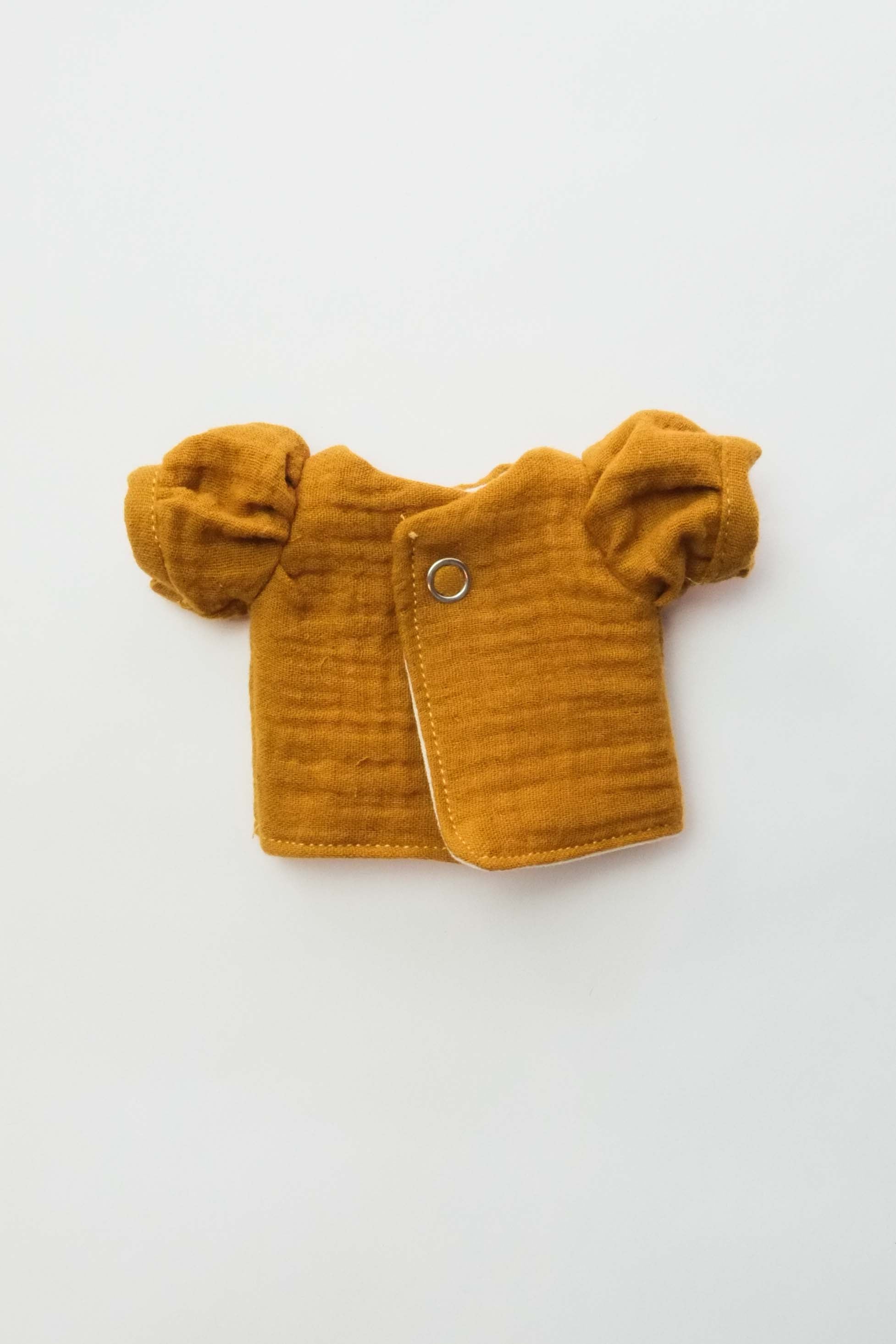 Doll Shirt | Mustard Gauze Puff Sleeve