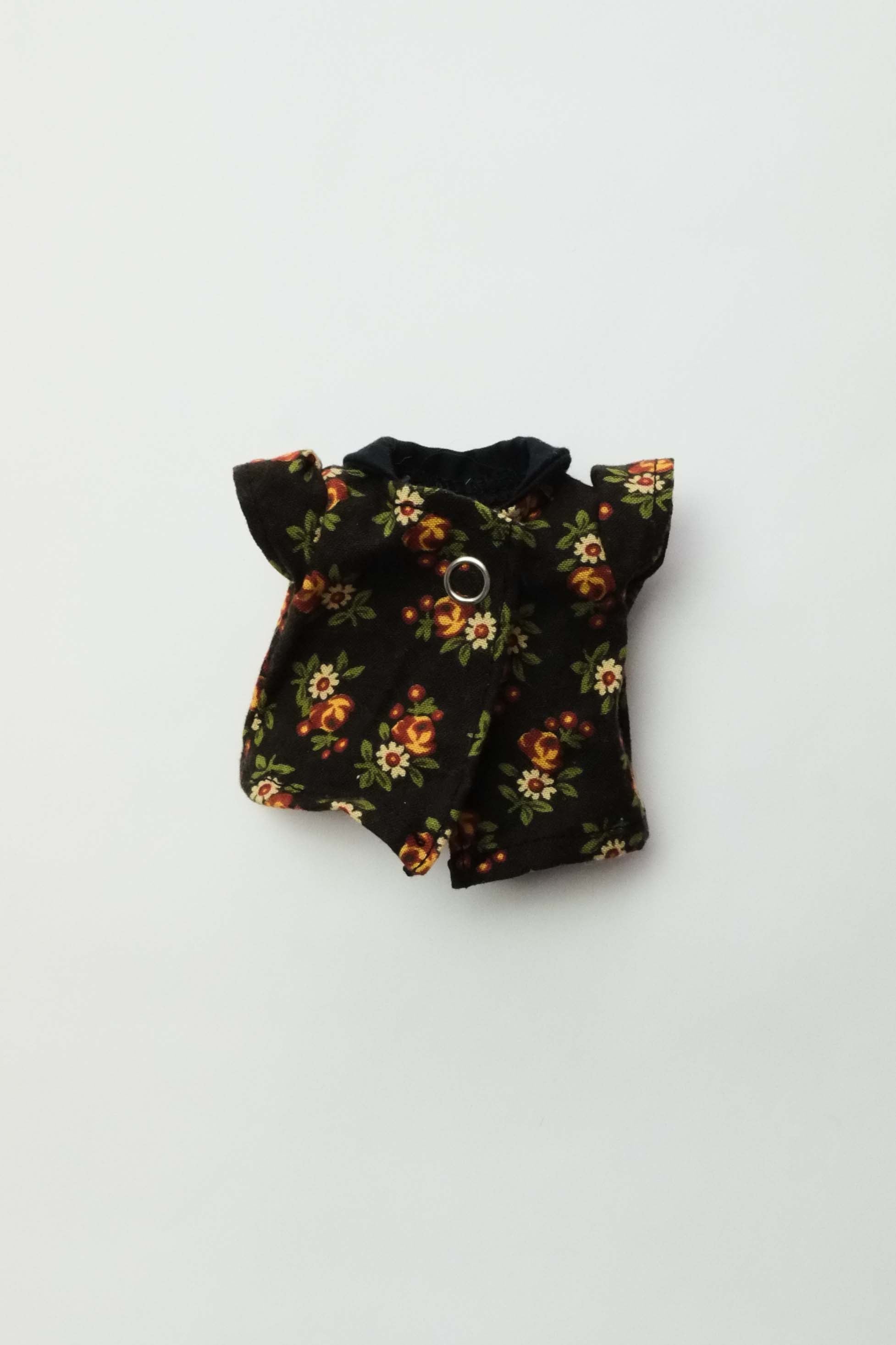 Doll Shirt | Black Floral Collared Blouse