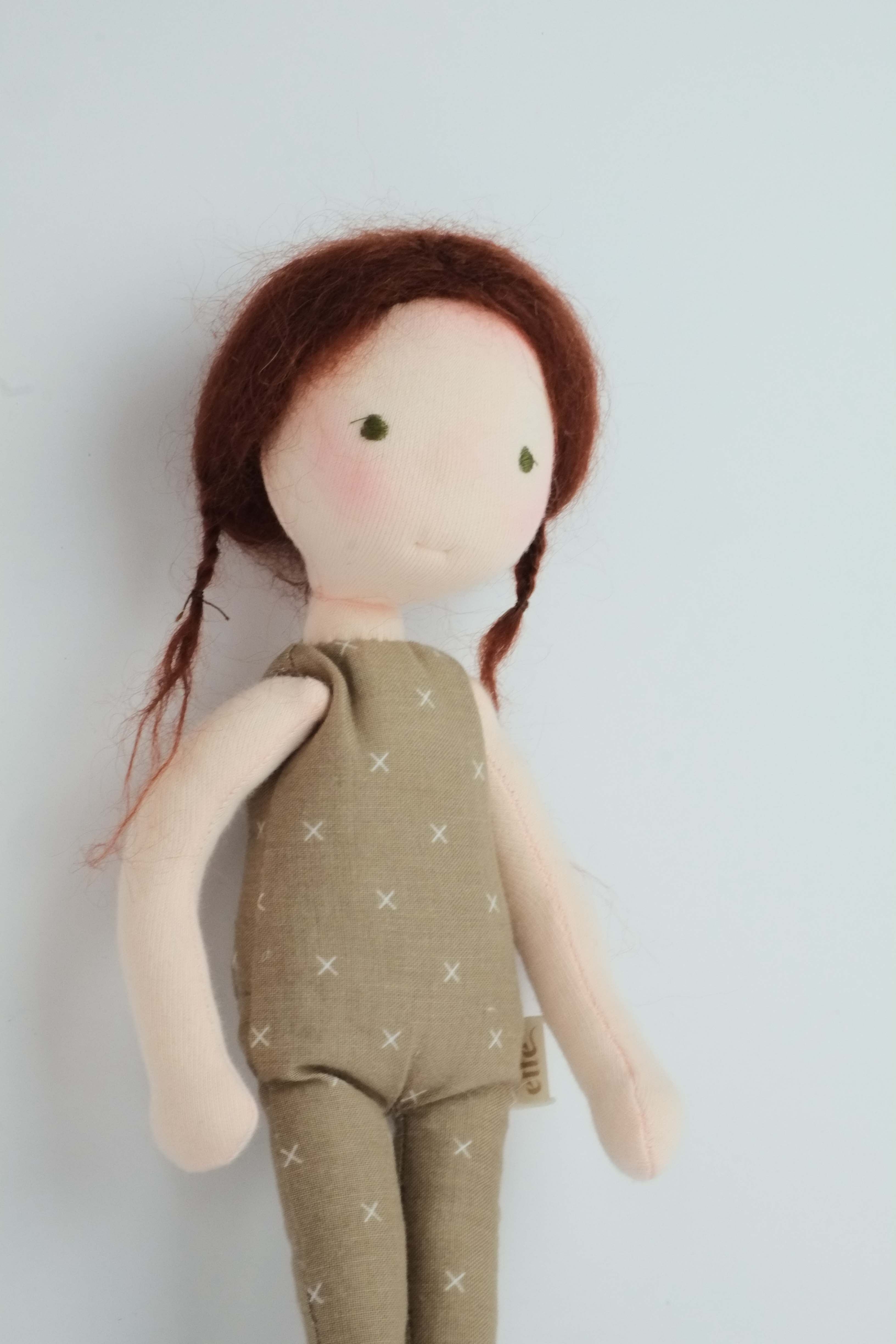 Nicolette | Redhead Fair Natural Fiber Wool Doll