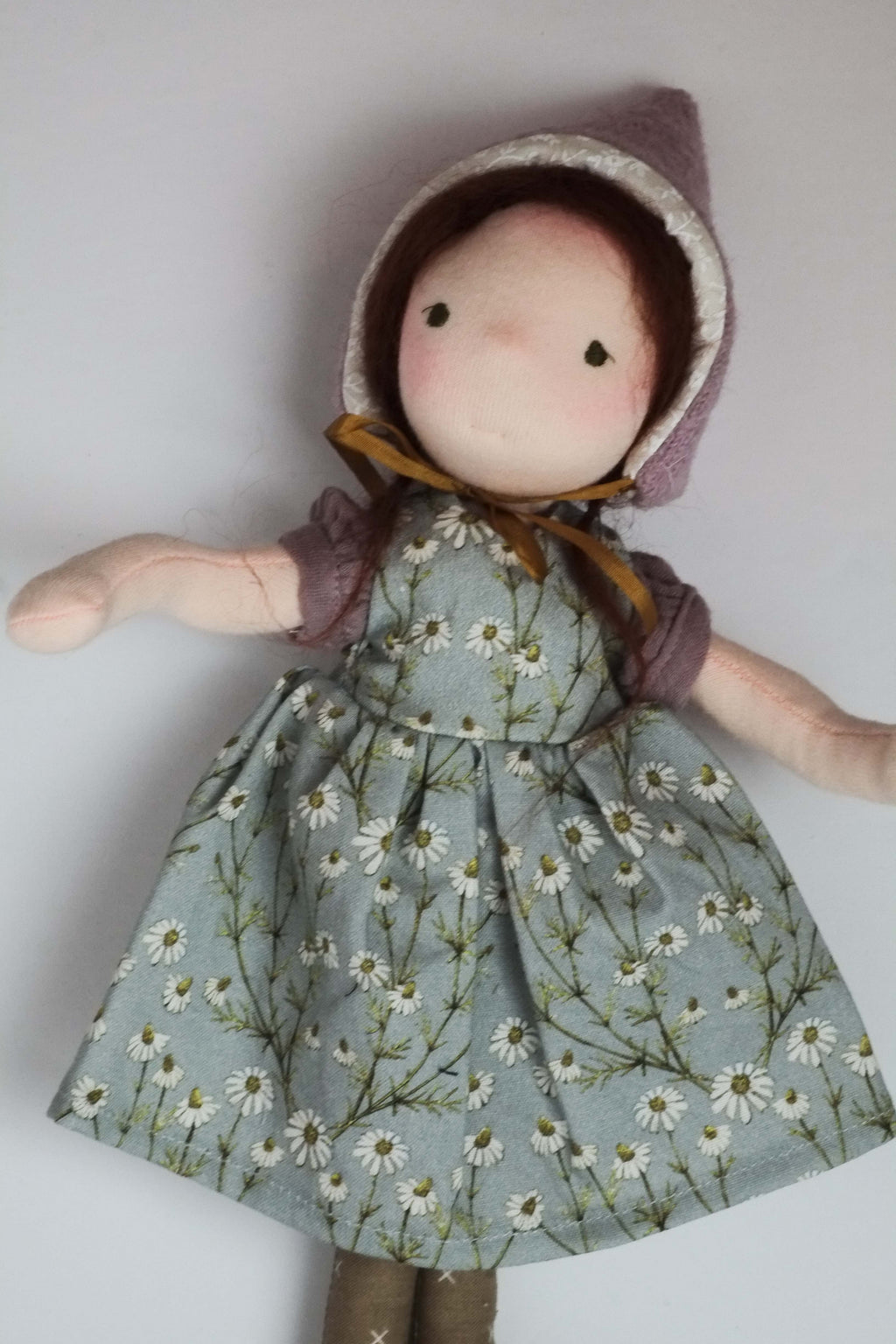Doll Hat | Lilac Wool w/ Silk Ribbons