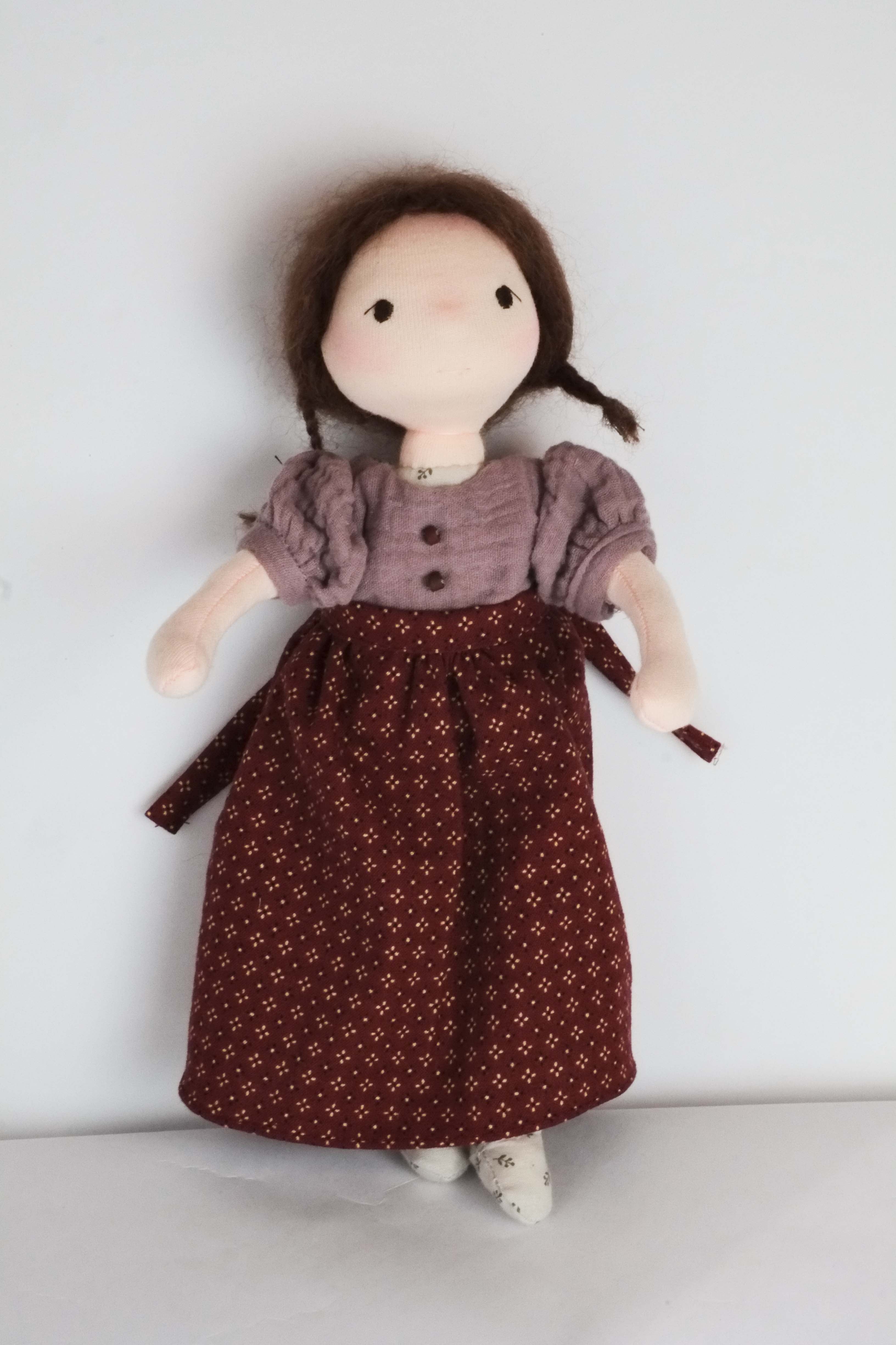 Doll Shirt | Purple Gauze Puff Sleeve