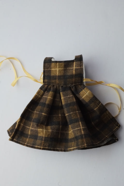 Doll Pinafore | Dark Gingham